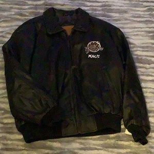 Black vintage planet Hollywood jacket. Size M